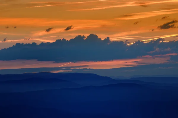 Zonsondergang vanaf mount — Stockfoto