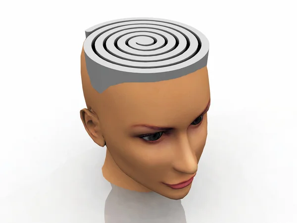 Labyrinth in the head — Stock Photo, Image