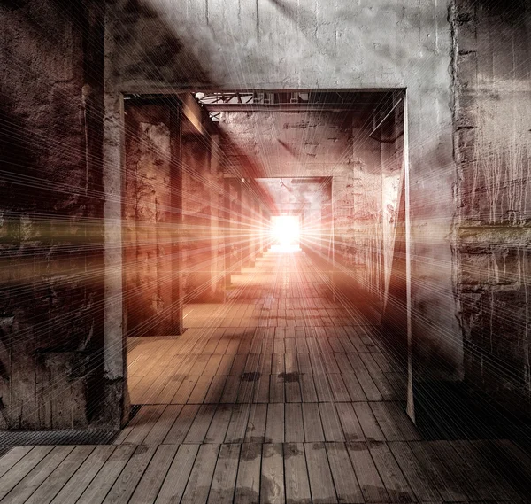 Światło w korytarzu — Zdjęcie stockowe