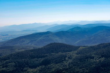 Vosges mountains and blue sky