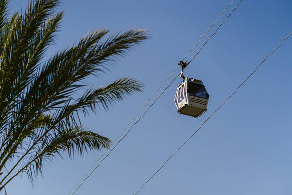 Cable car overlooking sky, Turkey