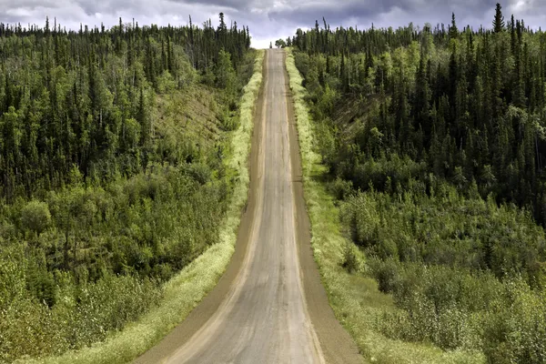 Alaska, rosd z fairbanks na koło podbiegunowe — Zdjęcie stockowe