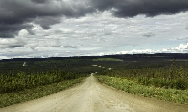 Alaska,curvy road from Fairbanks to Arctic Circle Stock Picture