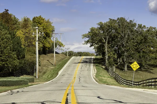 Amerikan country asfalt yol — Stok fotoğraf