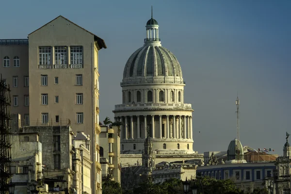 View of Capitol in Havana at late afternoon Royalty Free Stock Images