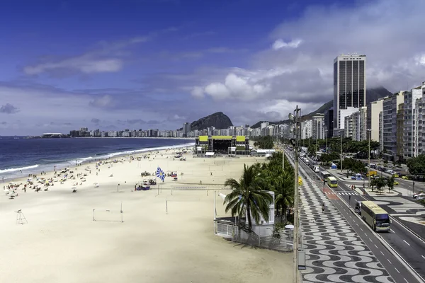 Vista aérea de la playa de Copacabana — Foto de Stock