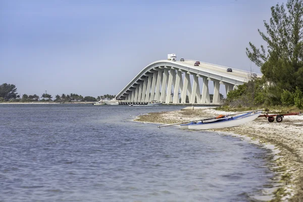 Sanibel hrází a most na Floridě — Stock fotografie