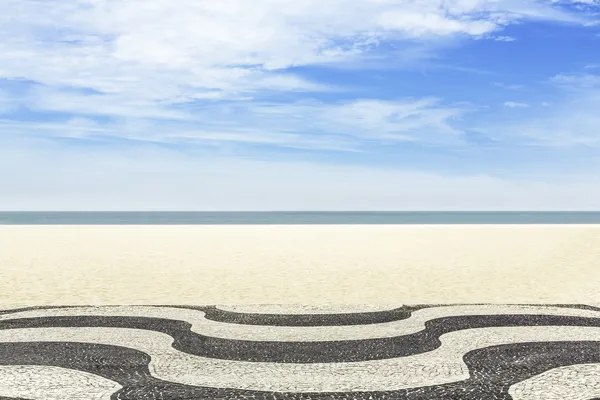 Mosaico na praia de Copacabana, no Rio de Janeiro — Fotografia de Stock