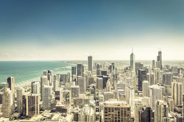 Downtown of Chicago aerial view — Stock Photo, Image