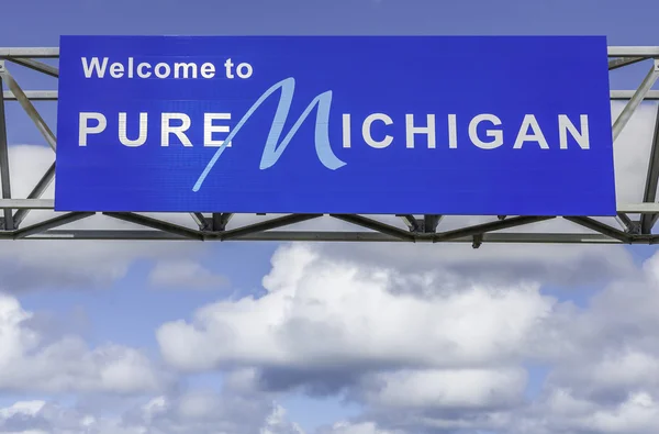 Welcome to Michigan sign — Stock Photo, Image