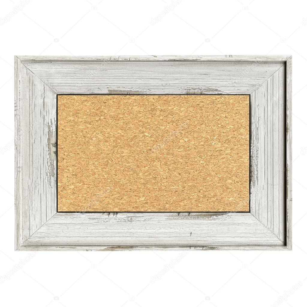 Wood painted frame isolated on white