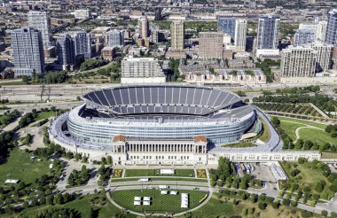 under chicago askeri havadan görünümü