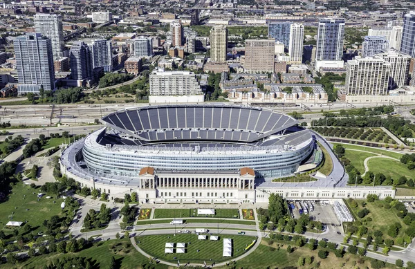 Aerial view of Chicago Soldiers Filed — Stock Photo, Image