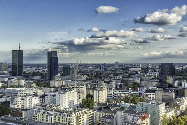 Warschau Innenstadt Luftaufnahme — Stockfoto