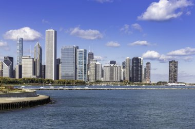 Chicago downtown içinde sonbahar sahne
