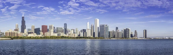 Downtown chicago ranní Panorama — Stock fotografie