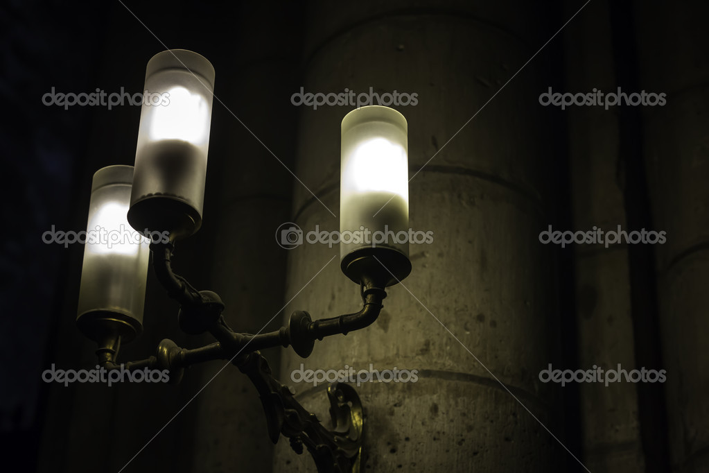 Gothic Church With Old Fashioned Lamp Stock Photo Marco74 Gothic Church With Old Fashioned Lamp Stock Photo