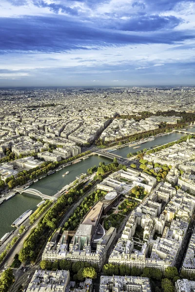 Paris, Fransa, havadan görünümü — Stok fotoğraf