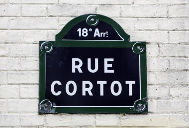 sokak adı ile geleneksel paris plaket