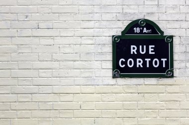Sokağın adı ile geleneksel paris plaket