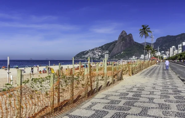 Marciapiede della spiaggia di Ipanema, Rio de Janeiro — Foto Stock