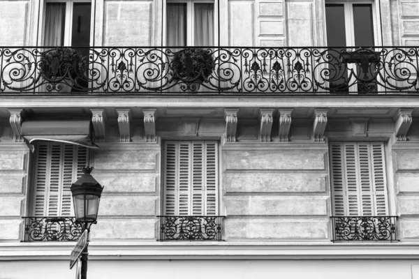 Typical Paris building facade