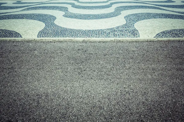 Copacabana Strandmosaik in Rio de Janeiro, Brasilien — Stockfoto