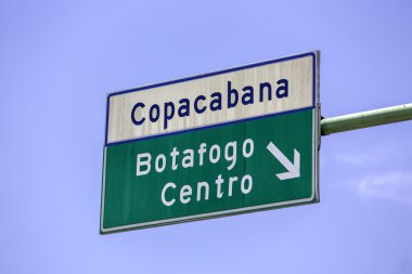 Copacabana Plajı trafik işaret rio de janeiro
