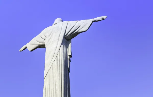 Christus de Verlosser kijken naar rio de janeiro, Brazilië — Stockfoto