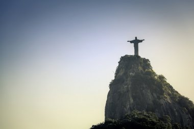Christ the Redeemer silhouette in Rio de Janeiro, Brazil