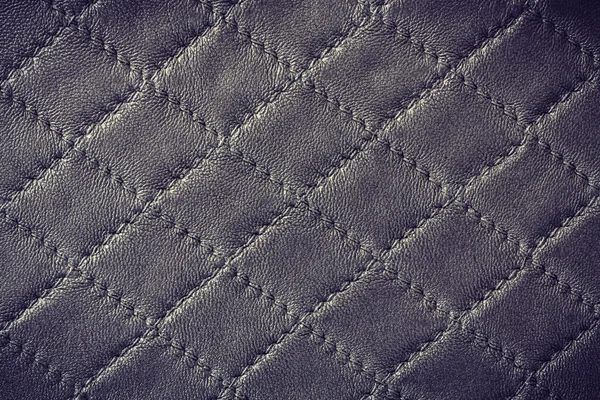 Vintage leather texture with diamond pattern decoration — Stock Photo, Image