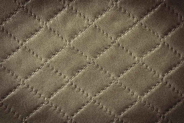 Vintage leather texture with diamond pattern decoration — Stock Photo, Image