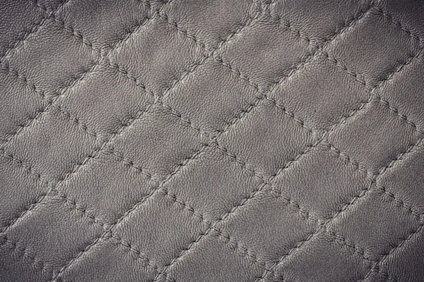 Vintage leather texture with diamond pattern decoration — Stock Photo, Image