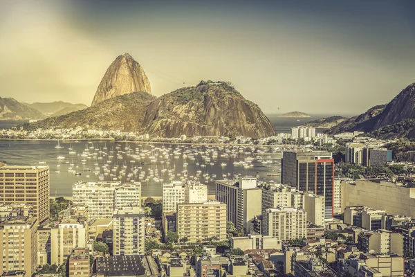 De zonnige luchtfoto Rio de janeiro, Brazilië — Stockfoto