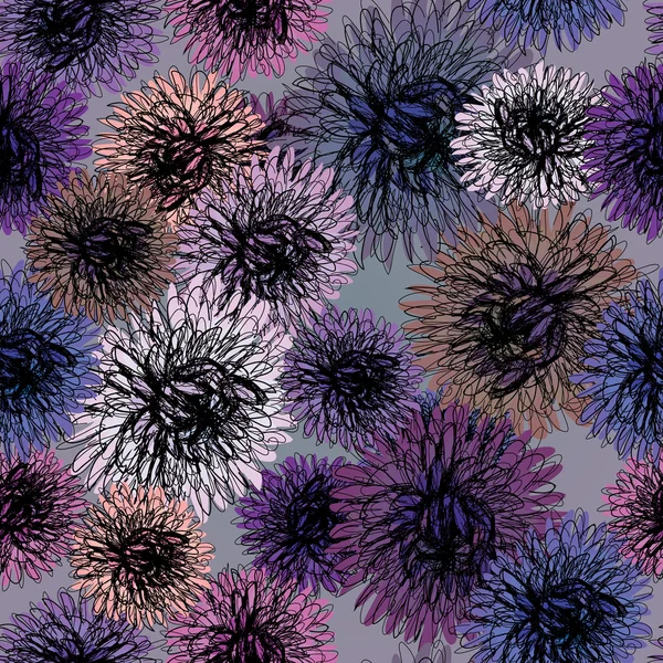 Bloemen chrysant — Stockvector