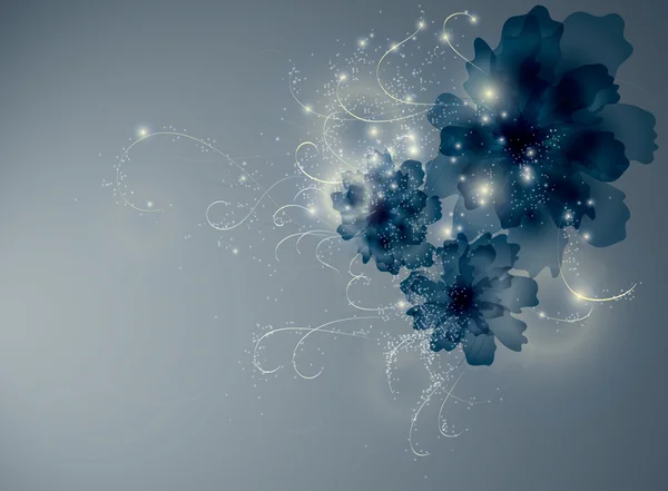 Fleurs bleu saphir — Image vectorielle