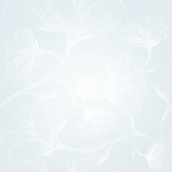 Frost on the window like Christmas flowers — Stock Vector