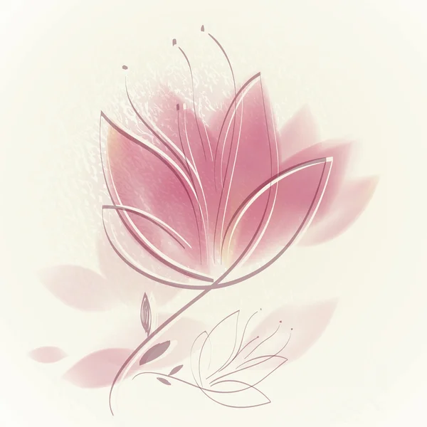 Rózsaszín tulipán — Stock Vector