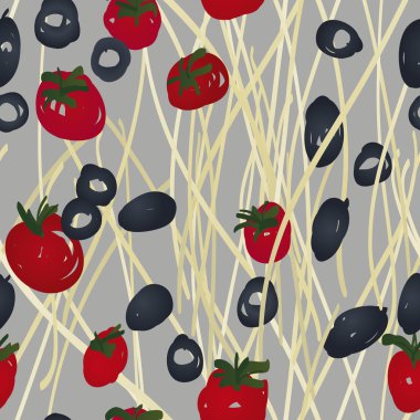 Spagetti domates ve zeytin