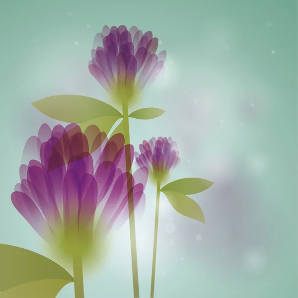 Violet clovers — Stock Vector