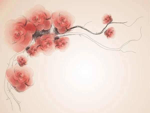 Rose chien sauvage — Image vectorielle