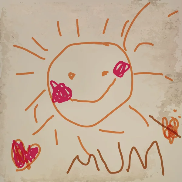 Mi mamá es el sol — Vector de stock