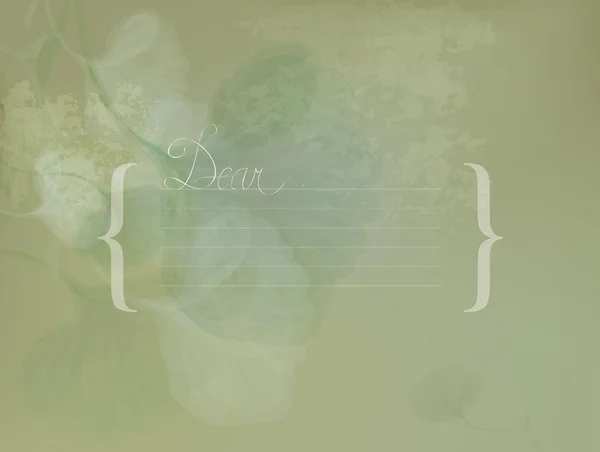 Lettre florale romantique — Image vectorielle