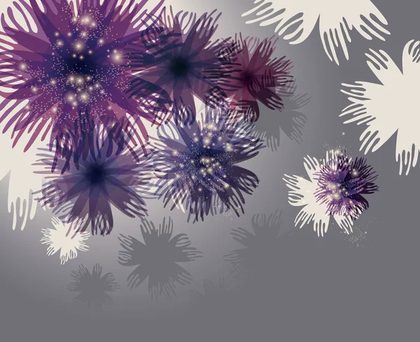 Fleurs d'automne violettes — Image vectorielle