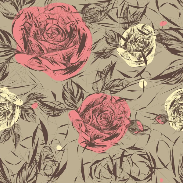 Jardin de roses — Image vectorielle