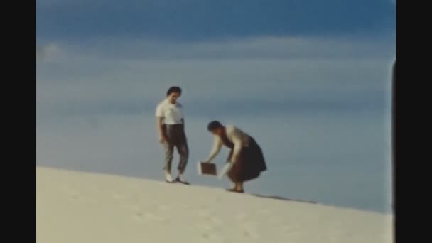 Novo México Eua Junho 1957 Parque Nacional White Sands Com — Vídeo de Stock