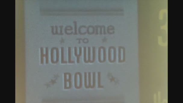 Kalifornia Usa Czerwiec 1957 Budynek Hollywood Bowl Latach Tych — Wideo stockowe