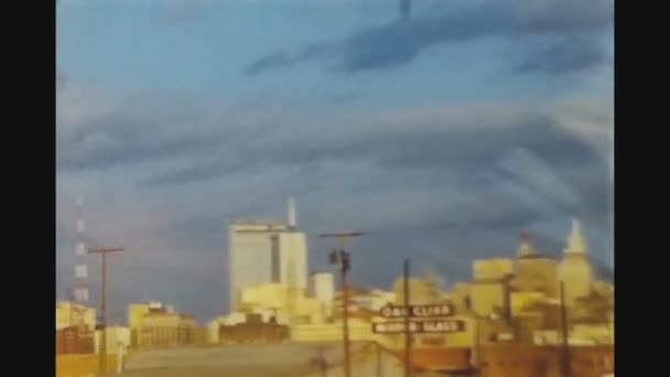 アメリカ合衆国ダラス1957年6月 50年代のダラス ストリート ビュー — ストック動画
