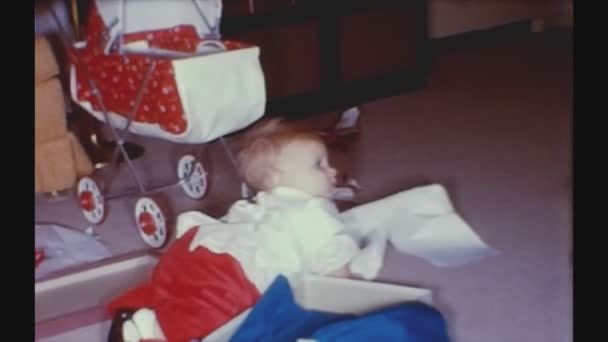 Dallas Ηνωμένες Πολιτείες Δεκέμβριος 1961 Χριστούγεννα Στιγμές Στο Σπίτι Την — Αρχείο Βίντεο