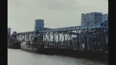 NEW ORLEANS, BİRLİK DEVLETLER Haziran 1956: 50 'lerde New Orleans liman manzarası